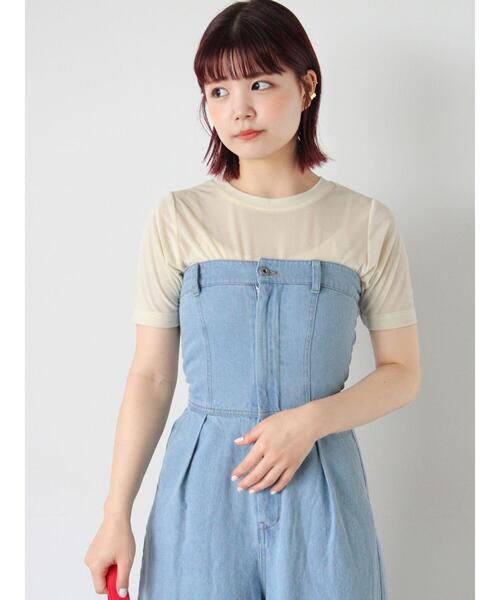 ehka sopo（エヘカソポ）の「ベアサロペット（その他パンツ・レディース・ネイビー/サックスブルー/ブラック・F）」の17枚目の写真