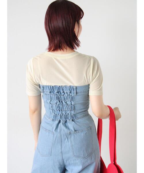 ehka sopo（エヘカソポ）の「ベアサロペット（その他パンツ・レディース・ネイビー/サックスブルー/ブラック・F）」の20枚目の写真