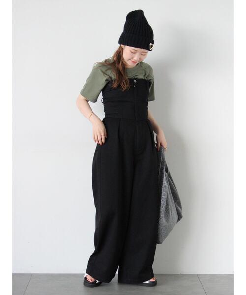 ehka sopo（エヘカソポ）の「ベアサロペット（その他パンツ・レディース・ネイビー/サックスブルー/ブラック・F）」の21枚目の写真