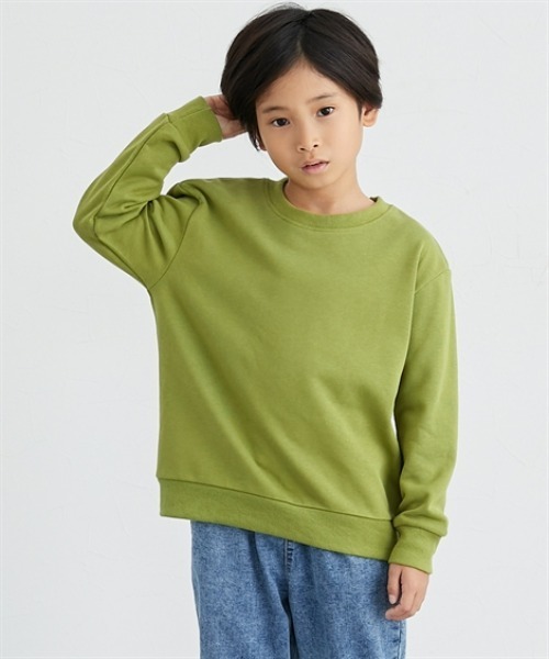 QUNTSTYLE（キュントスタイル）の「スウェットトレーナー（スウェット・キッズ・オフホワイト/杢グレー/ブラック/ネイビー/カーキ/ラベンダー・120/130/140/150/160/100/110/170）」の5枚目の写真