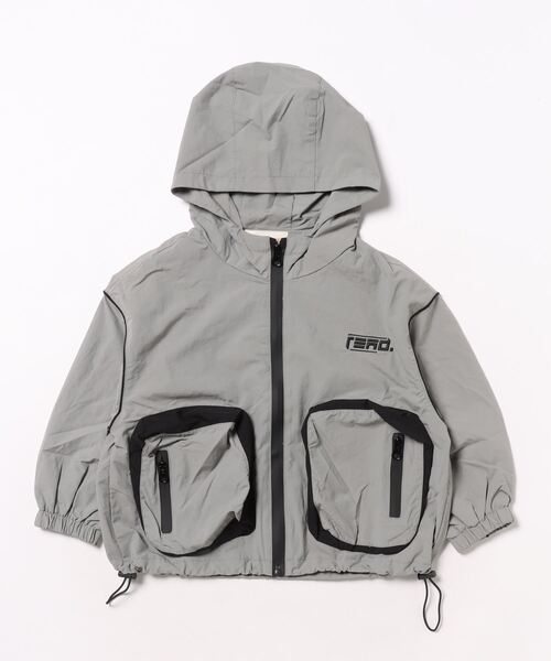 aimoha(アイモハ)の「【aimoha-KIDS-】ビッグポケットブルゾン(ブルゾン・キッズ・グレー/ブラック・90/100/110/120/130)」の2枚目の写真