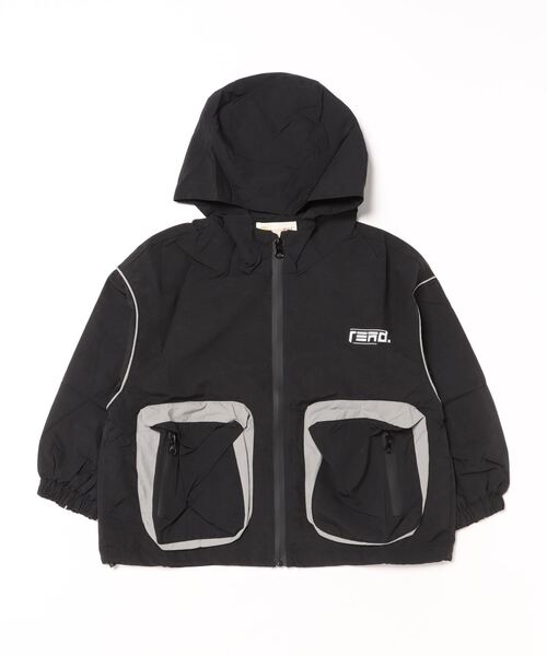 aimoha(アイモハ)の「【aimoha-KIDS-】ビッグポケットブルゾン(ブルゾン・キッズ・グレー/ブラック・90/100/110/120/130)」の1枚目の写真