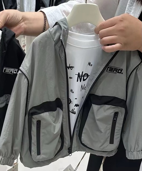 aimoha(アイモハ)の「【aimoha-KIDS-】ビッグポケットブルゾン(ブルゾン・キッズ・グレー/ブラック・90/100/110/120/130)」の6枚目の写真