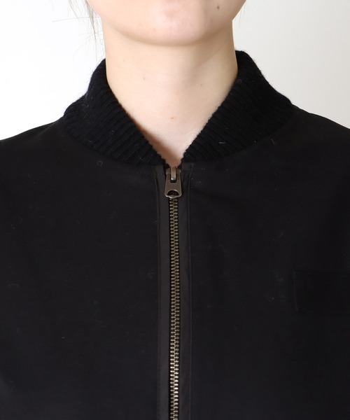 blanc basque（ブランバスク）の「袖ジャガード×キルティングブルゾン（ブルゾン・レディース・ブラック・38）」の7枚目の写真