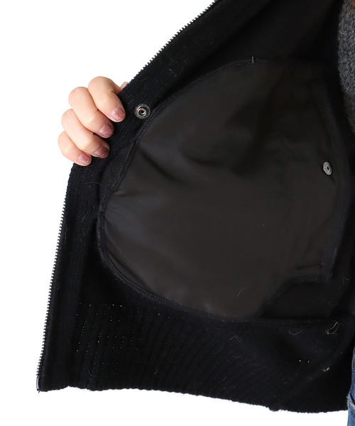 blanc basque（ブランバスク）の「袖ジャガード×キルティングブルゾン（ブルゾン・レディース・ブラック・38）」の11枚目の写真