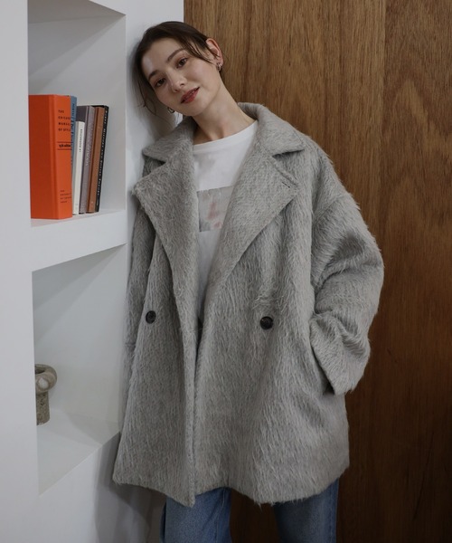 セール】shaggy middle coat / シャギーミドルコート（その他アウター
