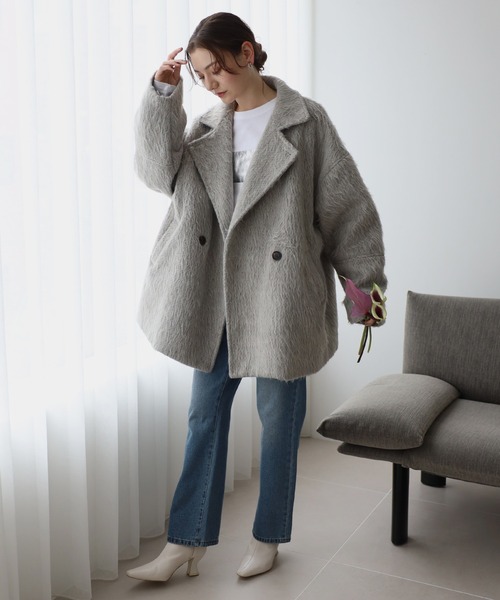 セール】shaggy middle coat / シャギーミドルコート（その他アウター