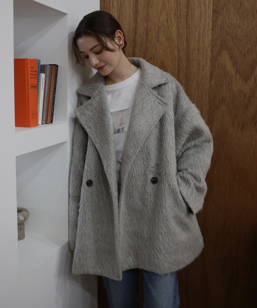 mideal shaggy middle coat / シャギーミドルコート mideal（マイディール）の「shaggy middle coat / シャギー