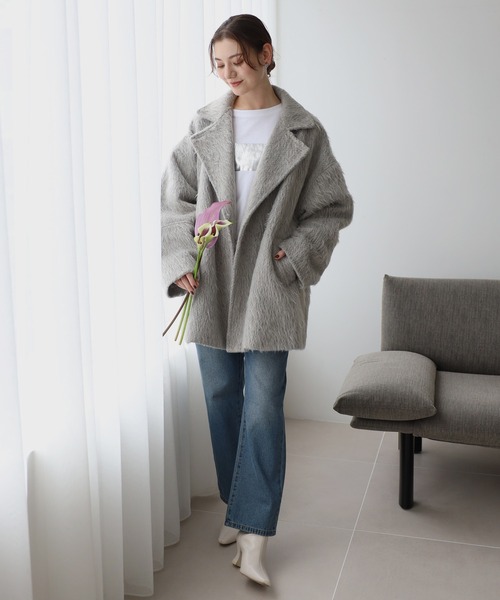 セール】shaggy middle coat / シャギーミドルコート（その他アウター