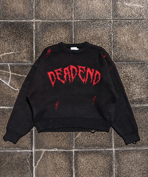 ANDER HUNK（アンダーハンク）の「Damege Short Knit/ダメージショートニット（ニット/セーター・メンズ・ブラック/グレー・LARGE/MEDIUM）」の9枚目の写真