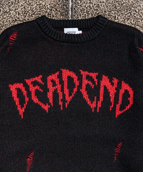 ANDER HUNK（アンダーハンク）の「Damege Short Knit/ダメージショートニット（ニット/セーター・メンズ・ブラック/グレー・LARGE/MEDIUM）」の10枚目の写真