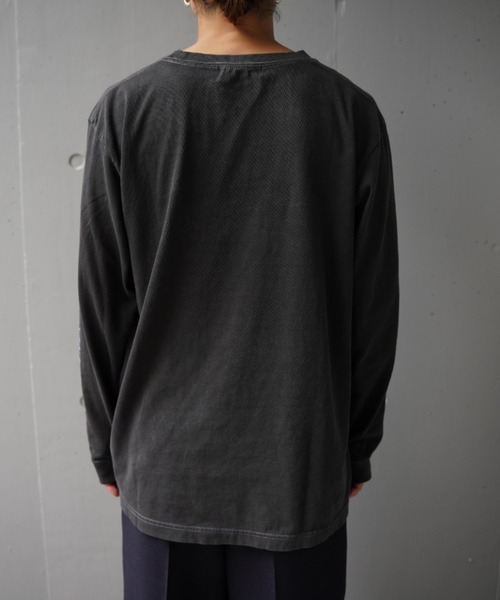 GOOD ROCK SPEED(グッドロックスピード)の「GOOD ROCK SPEED (グッドロックスピード) 別注NYC ロングTシャツ(Tシャツ/カットソー・レディース・チャコールグレー/パープル・F)」の4枚目の写真