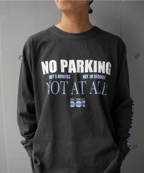 GOOD ROCK SPEED(グッドロックスピード)の「GOOD ROCK SPEED (グッドロックスピード) 別注NYC ロングTシャツ(Tシャツ/カットソー・レディース・チャコールグレー/パープル・F)」の7枚目の写真