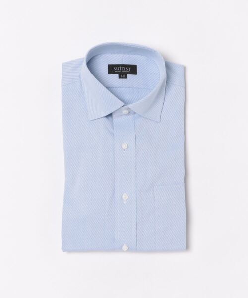 スーティスト 綿100% 形態安定 ウオッシャブル ワイドカラー ビジネスドレス長袖シャツ（ビジネスシャツ）｜TAKA-Q（タカキュー）