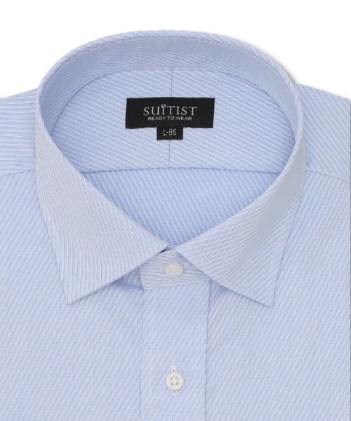 スーティスト 綿100% 形態安定 ウオッシャブル ワイドカラー ビジネスドレス長袖シャツ（ビジネスシャツ）｜TAKA-Q（タカキュー）