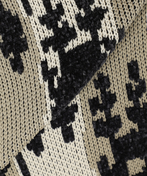 JOURNAL STANDARD relume(ジャーナルスタンダード レリューム)の「CALIFORNIA エアリーモール ジャガードカーディガン(カーディガン/ボレロ・メンズ・チャコールグレー/ブラック/ブラウン/ネイビー/ベージュ・MEDIUM/LARGE)」の11枚目の写真