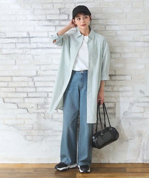 シモンズグランドセール セール】デニムワイドパンツ（股下73cm）（デニムパンツ パンツ