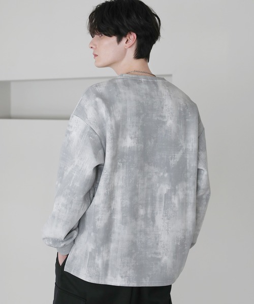 ASTRONOMY（アストロノミー）の「クルーネックハーフジップポンチ総柄カットソー（Tシャツ/カットソー・メンズ・ブラック/ホワイト・S/M/L）」の20枚目の写真