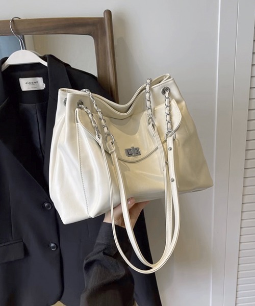 Miniministore(ミニミニストア)の「トートバッグ レディースショルダーバッグ(トートバッグ・レディース・ブラック/ブラウン/ピンク/オフホワイト/カーキ/シルバー・FREE)」の2枚目の写真