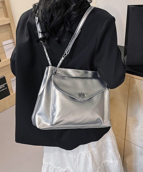 Miniministore(ミニミニストア)の「トートバッグ レディースショルダーバッグ(トートバッグ・レディース・ブラック/ブラウン/ピンク/オフホワイト/カーキ/シルバー・FREE)」の6枚目の写真