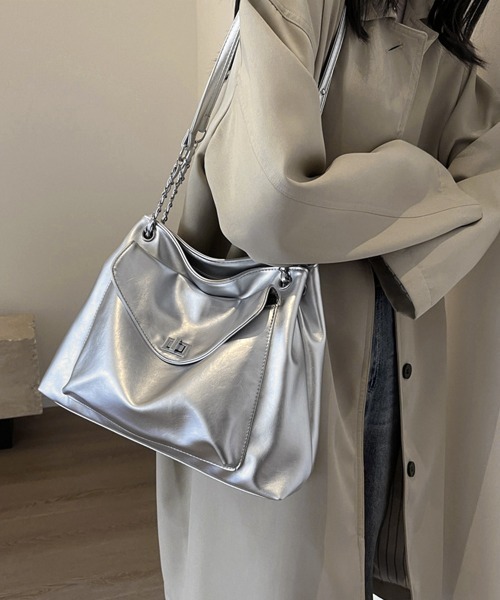 Miniministore(ミニミニストア)の「トートバッグ レディースショルダーバッグ(トートバッグ・レディース・ブラック/ブラウン/ピンク/オフホワイト/カーキ/シルバー・FREE)」の8枚目の写真