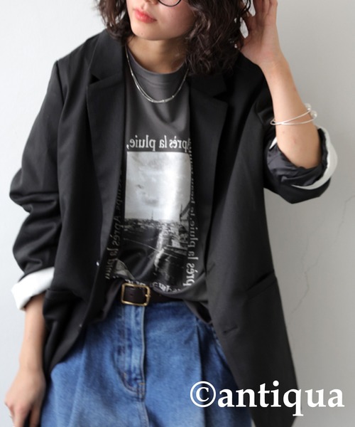 antiqua(アンティカ)の「フォトロゴロンT(Tシャツ/カットソー・レディース・ホワイト/ブラック/チャコールグレー・ONESIZE)」の16枚目の写真