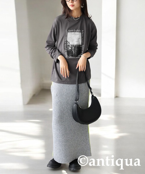 antiqua(アンティカ)の「フォトロゴロンT(Tシャツ/カットソー・レディース・ホワイト/ブラック/チャコールグレー・ONESIZE)」の13枚目の写真