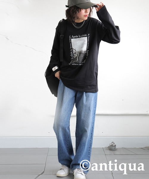 antiqua(アンティカ)の「フォトロゴロンT(Tシャツ/カットソー・レディース・ホワイト/ブラック/チャコールグレー・ONESIZE)」の7枚目の写真