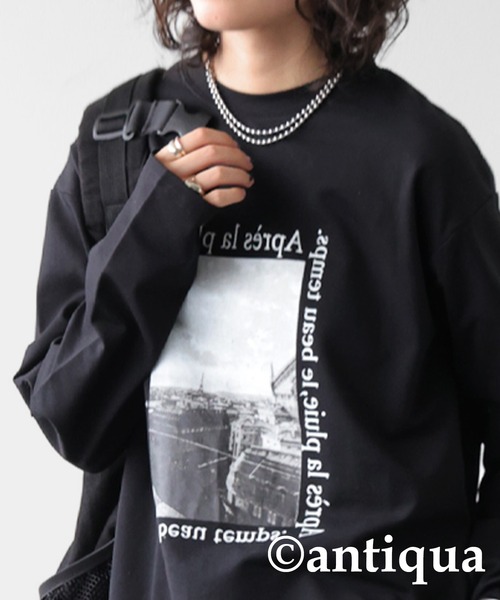 antiqua(アンティカ)の「フォトロゴロンT(Tシャツ/カットソー・レディース・ホワイト/ブラック/チャコールグレー・ONESIZE)」の8枚目の写真