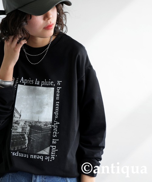 antiqua(アンティカ)の「フォトロゴロンT(Tシャツ/カットソー・レディース・ホワイト/ブラック/チャコールグレー・ONESIZE)」の6枚目の写真