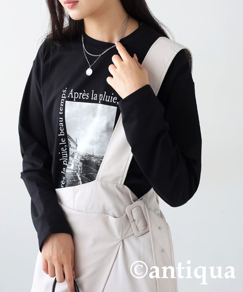 antiqua(アンティカ)の「フォトロゴロンT(Tシャツ/カットソー・レディース・ホワイト/ブラック/チャコールグレー・ONESIZE)」の10枚目の写真
