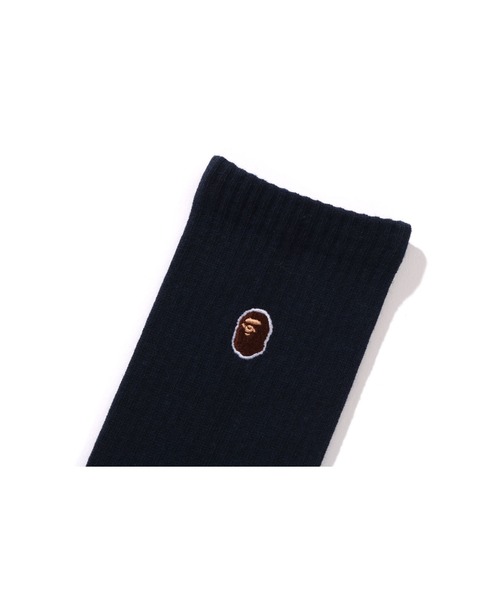 A BATHING APE(アベイシングエイプ)の「ONE POINT SOCKS(ソックス/靴下・メンズ・ネイビー/チャコール/ホワイト/ブラック/グレー・LARGE/MEDIUM)」の10枚目の写真