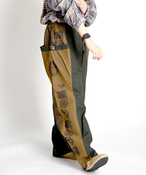 エスニック柄 カーゴパンツ（カーゴパンツ）｜ABBEY MARKET（アビーマーケット）