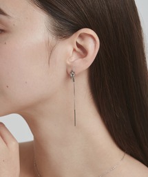 【 金属アレルギー対応 】 ノットチェーンピアス サージカルステンレス   (両耳用)