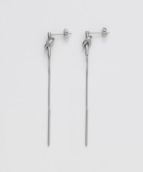 ciite' surgical stainless(シーテサージカルステンレス)の「【 金属アレルギー対応 】 ノットチェーンピアス サージカルステンレス (両耳用)(ピアス(両耳用)・レディース・ゴールド/シルバー・FREE)」の16枚目の写真