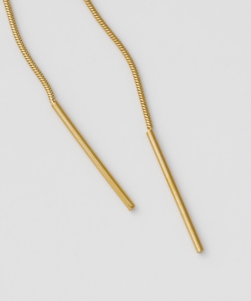 ciite' surgical stainless(シーテサージカルステンレス)の「【 金属アレルギー対応 】 ノットチェーンピアス サージカルステンレス (両耳用)(ピアス(両耳用)・レディース・ゴールド/シルバー・FREE)」の15枚目の写真