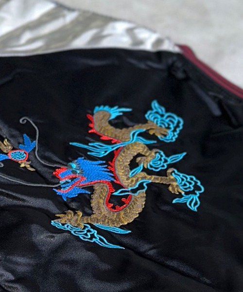 BIG FIELD（ビッグフィールド）の「スカジャン（スカジャン・キッズ・ブラック/ブルー・90/100/110/120/130/140/150）」の4枚目の写真