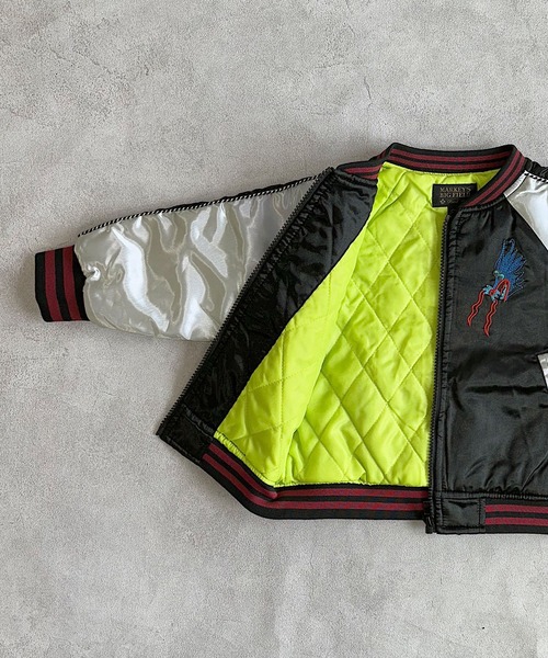 BIG FIELD（ビッグフィールド）の「スカジャン（スカジャン・キッズ・ブラック/ブルー・90/100/110/120/130/140/150）」の8枚目の写真