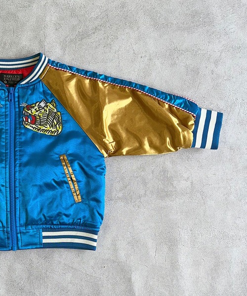 BIG FIELD（ビッグフィールド）の「スカジャン（スカジャン・キッズ・ブラック/ブルー・90/100/110/120/130/140/150）」の11枚目の写真