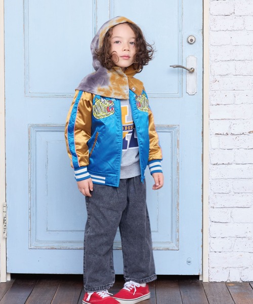 BIG FIELD（ビッグフィールド）の「スカジャン（スカジャン・キッズ・ブラック/ブルー・90/100/110/120/130/140/150）」の14枚目の写真