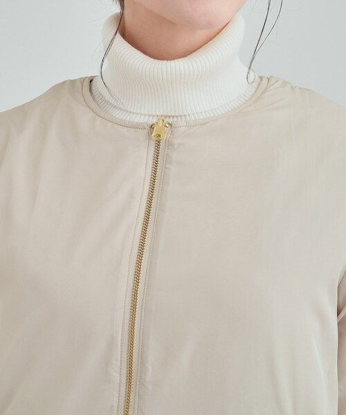 DRESKIP（ドレスキップ）の「◆【高レビュー/リバーシブル】大人のための キルトノーカラーブルゾン（ブルゾン・レディース・ライトベージュ/ブラック/ブラウン系その他・03/02/04）」の4枚目の写真