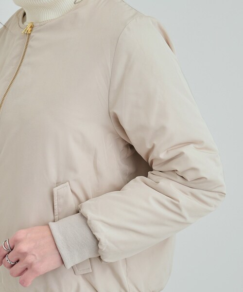 DRESKIP（ドレスキップ）の「◆【高レビュー/リバーシブル】大人のための キルトノーカラーブルゾン（ブルゾン・レディース・ライトベージュ/ブラック/ブラウン系その他・03/02/04）」の5枚目の写真