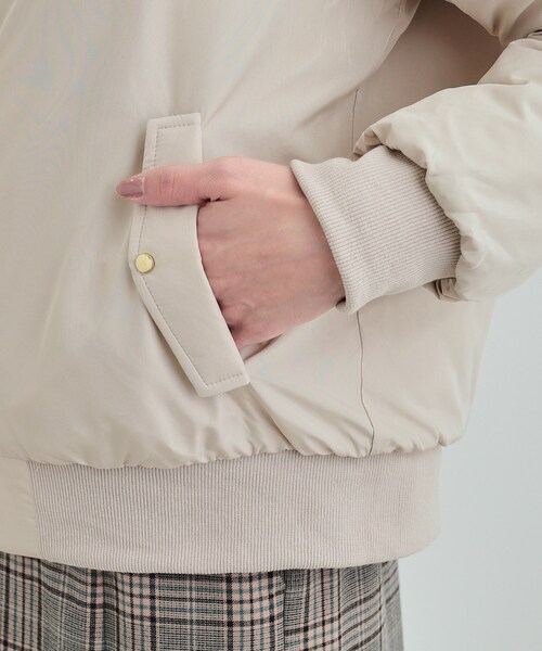 DRESKIP（ドレスキップ）の「◆【高レビュー/リバーシブル】大人のための キルトノーカラーブルゾン（ブルゾン・レディース・ライトベージュ/ブラック/ブラウン系その他・03/02/04）」の6枚目の写真