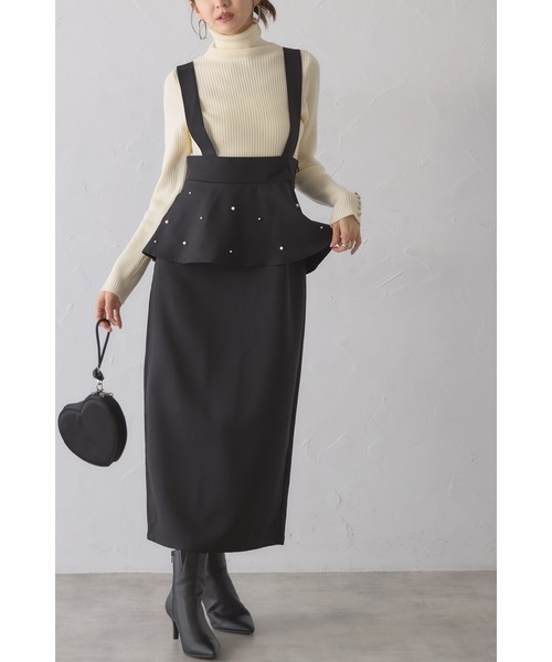 【タグ付き】フランシュリッペ シェリーラファム サロペット パールビーズ刺繍M タグ付き】フランシュリッペ シェリーラファム サロペット