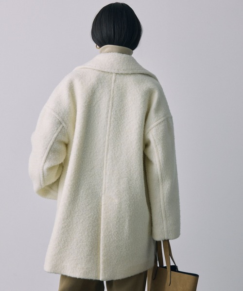 BABYLONE（バビロン）の「ナッピングミドルコート（ピーコート・レディース・ブラック/ホワイト・フリー）」の22枚目の写真