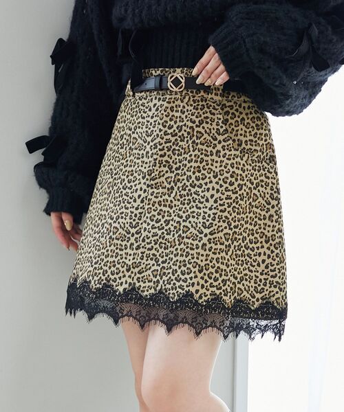 MAJESTIC LEGON（マジェスティックレゴン）の「細ベルトミニスカパン（スカート・レディース・ブラック系その他/グレー系その他/ベージュ/ベージュ系その他2・MEDIUM）」の4枚目の写真