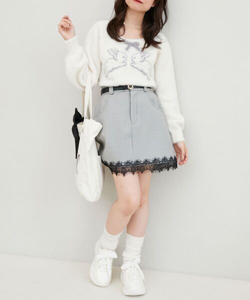 MAJESTIC LEGON（マジェスティックレゴン）の「細ベルトミニスカパン（スカート・レディース・ブラック系その他/グレー系その他/ベージュ/ベージュ系その他2・MEDIUM）」の5枚目の写真