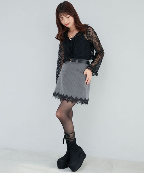 MAJESTIC LEGON（マジェスティックレゴン）の「細ベルトミニスカパン（スカート・レディース・ブラック系その他/グレー系その他/ベージュ/ベージュ系その他2・MEDIUM）」の15枚目の写真