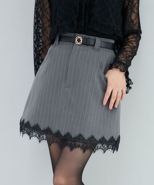 MAJESTIC LEGON（マジェスティックレゴン）の「細ベルトミニスカパン（スカート・レディース・ブラック系その他/グレー系その他/ベージュ/ベージュ系その他2・MEDIUM）」の17枚目の写真