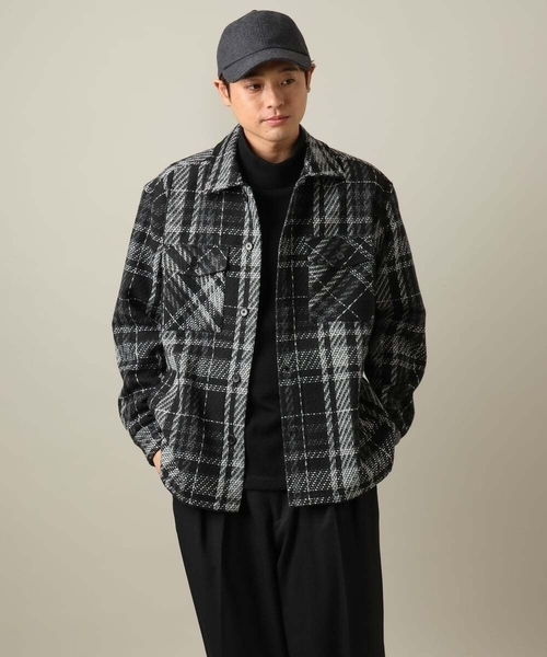 a.v.v(アーヴェヴェ)の「【洗濯機で洗える】ツイードチェックCPOジャケット(その他アウター・メンズ・アイボリー/グレー/ブラック・48/46/50)」の22枚目の写真